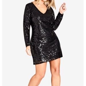 City Chic Sequin Dress Size XXL 24